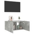 vidaXL TV nástenná skrinka s LED svetlami betónovo sivá 60x35x31 cm