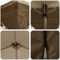 vidaXL Prístrešok na párty 192 x 192 x 245 cm Sivohnedá