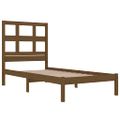 vidaXL Posteľný rám medový drevený masív 75x190cm malé jednolôžko
