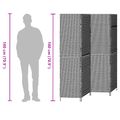 vidaXL Rozdeľovač miestnosti Sivá 195 x 180 cm polyratan
