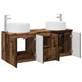 vidaXL Set kabinetov do kúpeľne 3 ks Staré drevo 49,5 x 44,5 x 65,5 cm