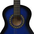 vidaXL Klasická gitara pre začiatočníkov a deti s taškou modrá 1/2 34"