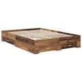 vidaXL Rám postele Staré drevo 140 x 190 cm Kompozitné drevo