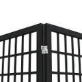 vidaXL Skladací paraván s 3 panelmi japonský štýl 120x170 cm čierny