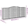 vidaXL Oblúkové gabiónové koše 20 ks 400x50x160/180 cm pozink. železo
