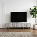vidaXL TV skrinka 147 x 34,5 x 30 cm Sivý Sonoma Kompozitné drevo