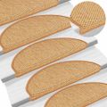 vidaXL Samolepiace nášľapy na schody sisal 30 ks 65x21x4 cm sisal