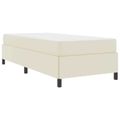 vidaXL Rám postele s matracmi Krémová 90 x 200 cm látka