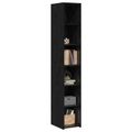 vidaXL Highboard Čierny dub 30 x 41 x 185 cm Kompozitné drevo
