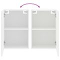 vidaXL TV nástenné skrinky 2 ks biele 40,5x30x60 cm kompozitné drevo