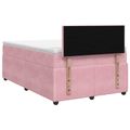 vidaXL Posteľ boxspring s matracom Ružová 120 x 200 cm Zamat