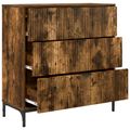 vidaXL Servírovacia skriňa Dymová dub 79,5 x 33 x 82 cm