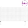 vidaXL Zvarené pletivo s podperami 50 x 1,4 m PVC potiahnutá oceľ Sivá