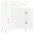 vidaXL Komoda lesklá biela 69,5x34x90 cm spracované drevo