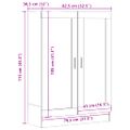 vidaXL Knižnica staré drevo 82,5x30,5x115 cm kompozitné drevo