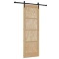 vidaXL Posuvné dvere ORKDAL 73,5 x 211 cm Borovicový masív Prírodná
