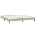 vidaXL Box Spring Posteľ s matracom Svetlosivá 180x220 cm Zamat