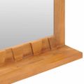 vidaXL Nástenné zrkadlo s poličkou 60x12x40 cm masívne teakové sklo