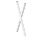 vidaXL Nohy k jedálenskému stolu v tvare X, 2 ks, biele, 57 x (72-73) cm, oceľové