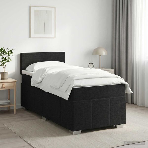 vidaXL Posteľ boxspring s matracom Čierna 80 x 200 cm Látka