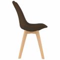 vidaXL 5-dielna jedálenská súprava hnedá