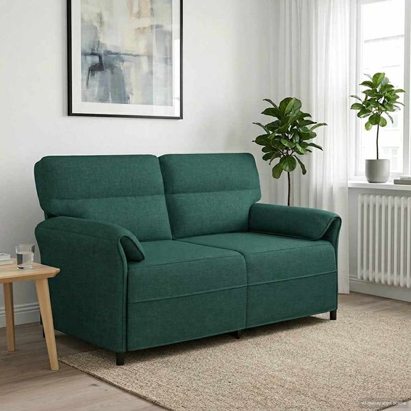 vidaXL Pohovka 100% polyester, kovový rám, MDF, Preglejka