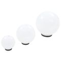 vidaXL Sada LED lámp v tvare gule 3 ks 20/30/40 cm PMMA