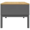 vidaXL Konferenčný stolík FLORO sivý 99x55,5x45 cm masívna borovica