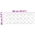 vidaXL Schodový rošt 4 ks 60 x 20 cm Strieborná Hliník Obdĺžnikový