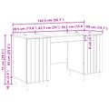 vidaXL Stôl Biela s vysokým leskom 142,5 x 50 x 75 cm Kompozitné drevo