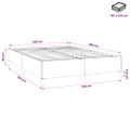 vidaXL Posteľ bez matraca tmavomodrá 140x190 cm zamat