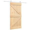 vidaXL Posuvné dvere 100 x 210 cm Borovicový masív Prírodná a biela
