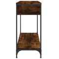 vidaXL Konzolový stolík dymový dub 100x34,5x75 cm kompozitné drevo