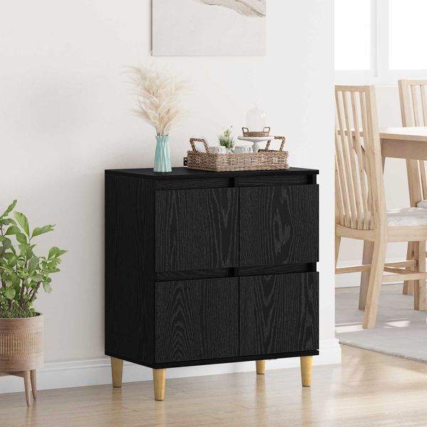 vidaXL Servírovacia skriňa Čierny dub 60 x 35 x 70 cm Kompozitné drevo