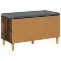 vidaXL Predsieňová lavica s vankúšom Údený Dub 80 x 38 x 46 cm