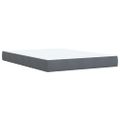 vidaXL Posteľný rám boxspring s matracom tmavosivý 140x200 cm zamat