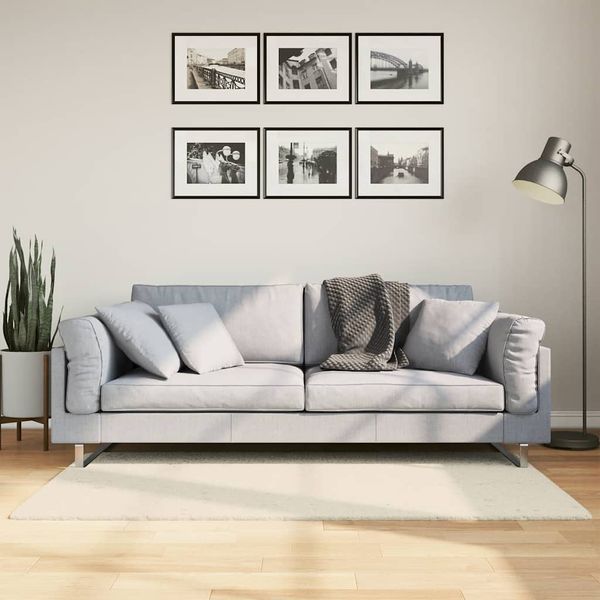 vidaXL Koberec ISTAN vysoký vlas lesklý vzhľad krémový 80x150 cm