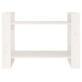 vidaXL Knižnica/deliaca stena biela 80x35x56,5 cm masívna borovica