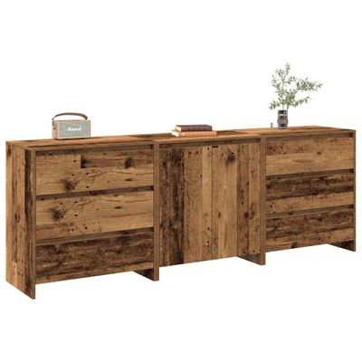 VidaXL 3-dielny príborník Old Wood Engineered Wood