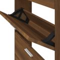 vidaXL Botník Hnedý dub 59x17x81 cm spracované drevo