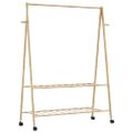 vidaXL Vešiak na oblečenie s policami a kolieskami 132x45,5x155,5 cm