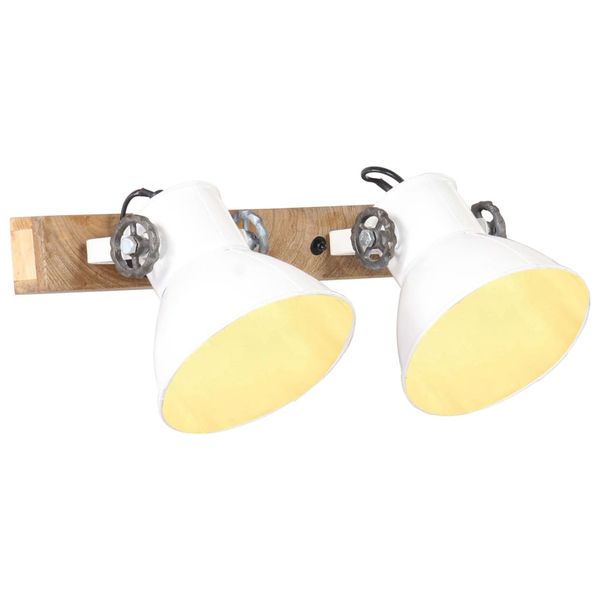 vidaXL Industriálna nástenná lampa biela 45x25 cm E27