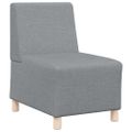 vidaXL Bezrúčková modulárna sofa jednotka 3 ks Svetlosivá látka