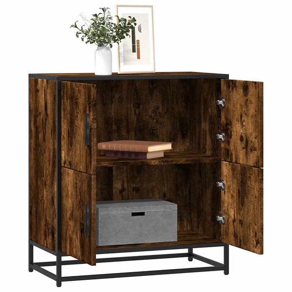 vidaXL Komoda dymový dub 68x35x76 cm kompozitné drevo