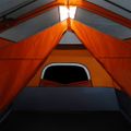 vidaXL Rodinný stan s LED, 9 osôb, svetlosivo oranžový, rýchloupínací