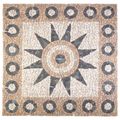 vidaXL Mosaikové dlaždice s kvetinovým vzorom Viacfarebný 120 x 120 cm