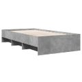 vidaXL Posteľný rám betónový sivý 90x200 cm borovicový masív