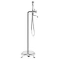 vidaXL Voľne stojaca vaňová batéria strieborná 99,5 cm nehrdzavejúca oceľ