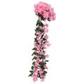 vidaXL Kvetinové girlandy 3 ks, ružové 85 cm