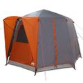 vidaXL Stan pre 3 osoby so strechou Šedá a oranžová 320 x 320 x 203 cm